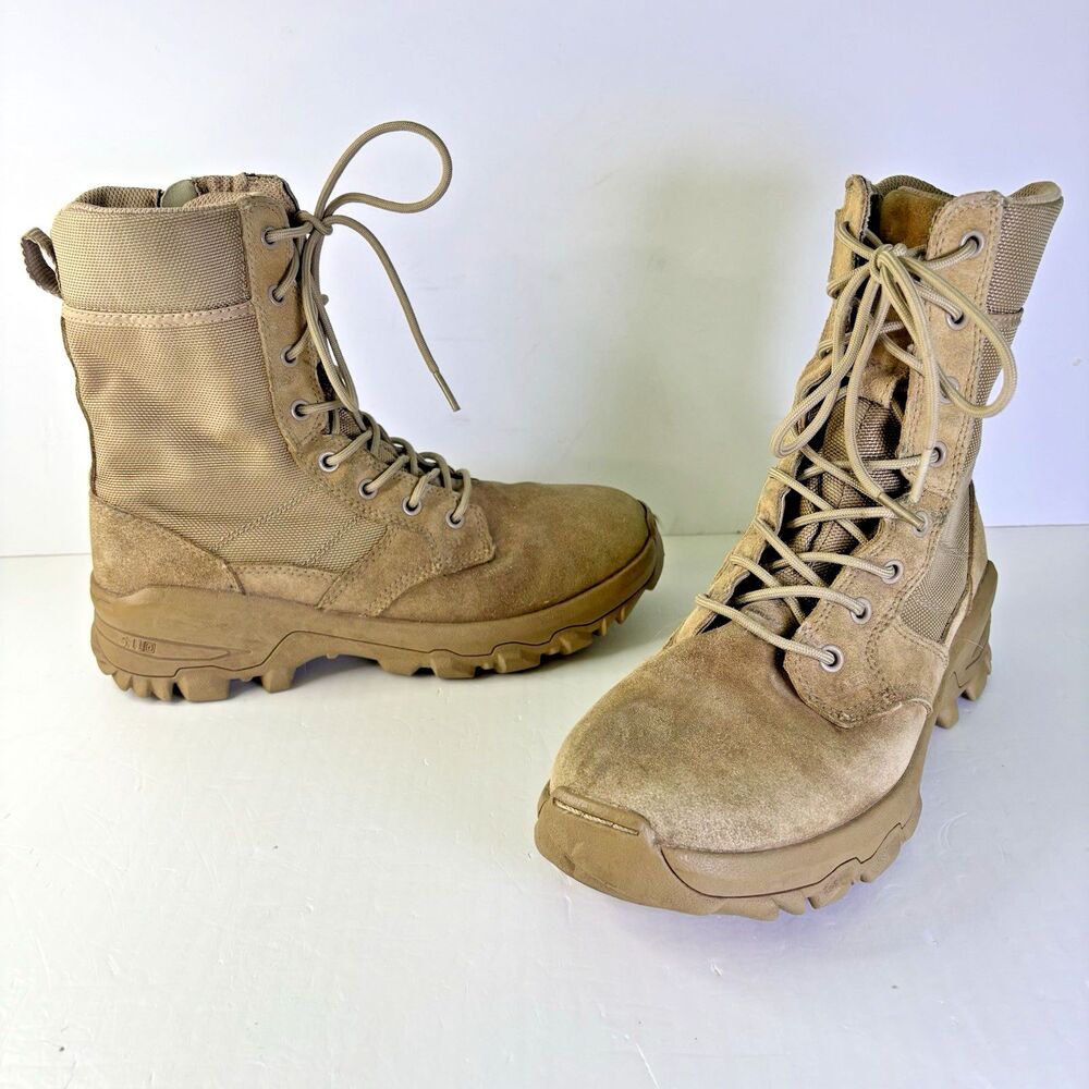 5.11 Tactical Tan Army Boots Men's Size 8.5 US 42 EU Speed 3.0 Desert 120 Coyote